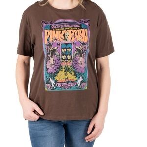 Pink Floyd ladies graphic size medium brown color measures pit new